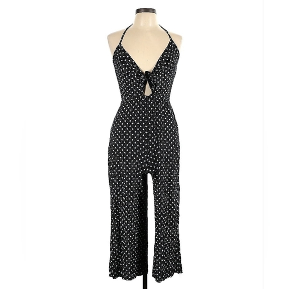 Nasty Gal Black Polka Dot Halter Jumpsuit – Size 10 – NWT - Picture 2 of 6